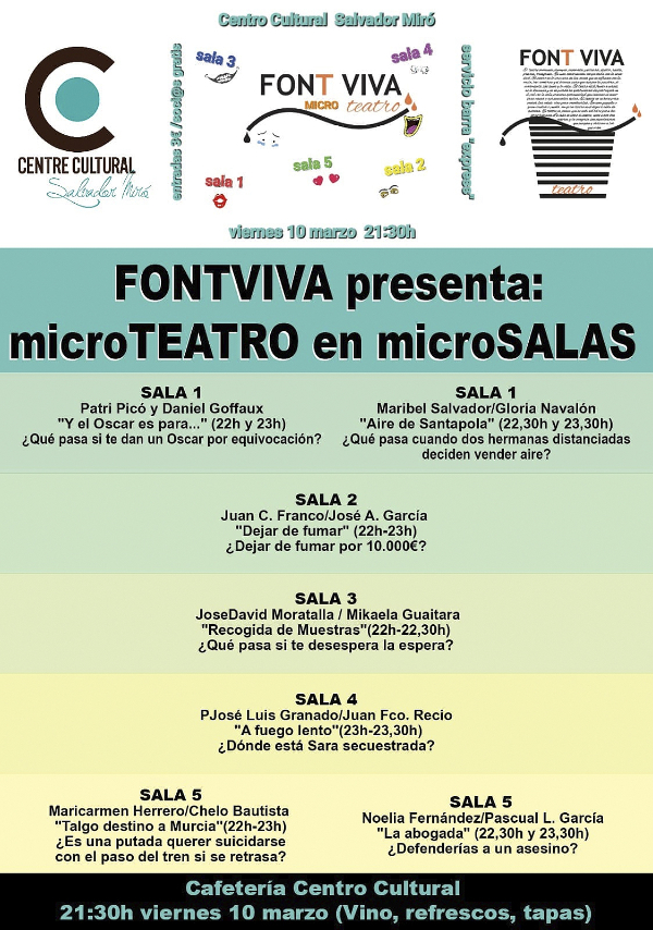 Font Viva presenta siete micro obras de teatro